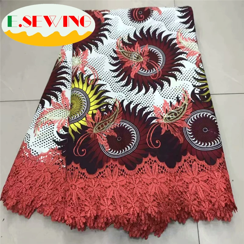 Африканская Вощеная кружевная ткань с вышивкой камнями французская чистая кружевная нигерийская кружевная ткань для женского платья 5 ярдов