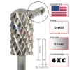 RolinStar 6.6 Large Barrel 4XC Gold Silver Dark Purple Blue Rainbow Rose gold 7 different color nail drill bits milling 3