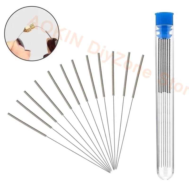 3D 10Pcs Printer Nozzle Cleaning Kit 0.4mm Needles Stainless Steel Cleaning Tool 