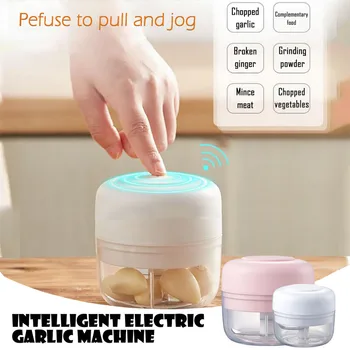 

Electric Mini Food Garlic Vegetable Chopper Grinder Crusher for Nut Meat Fruit Rechargeable Onion Multi-function Processor #GM
