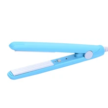 Синий Американский штекер, мини керамический электронный выпрямитель для волос, утюжок для выпрямления волос Chapinha, гофрированные утюги, щипцы для волос, инструменты для укладки