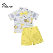 Г. Летние вечерние костюмы для маленьких мальчиков, деловой костюм для джентльменов Хлопковое платье, рубашка+ шорты, штаны, комплект из 2 предметов