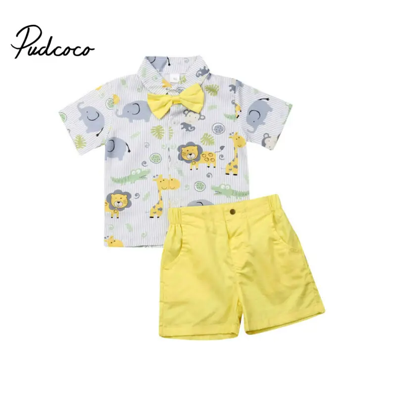 2 шт. хлопковая рубашка и шорты для мальчиков | Детская одежда обувь