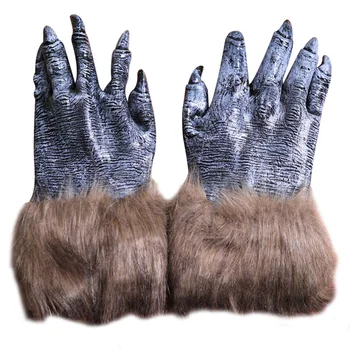

Halloween Simulation Werewolf Gloves Horrific Imitation Wolf Claw Costume Accessory Gloves @LS