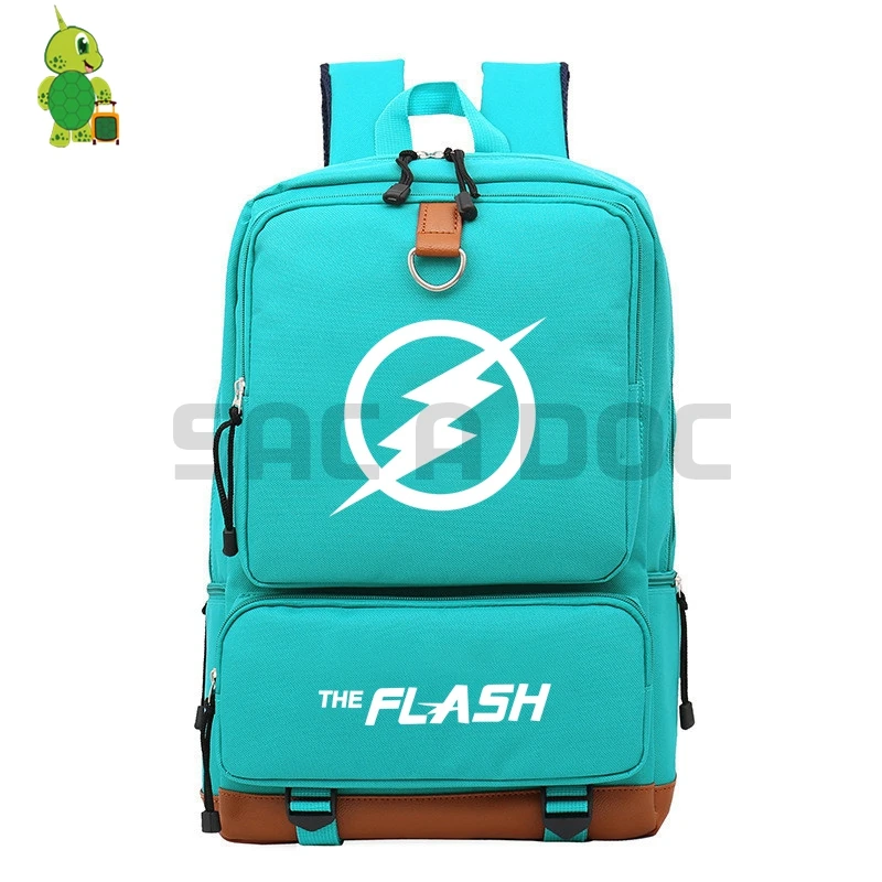 19 Светящийся рюкзак Flash Justice League, брезентовый Рюкзак для ноутбука, школьные сумки для подростков, мальчиков и девочек, супер герой, дорожная сумка через плечо - Цвет: 19