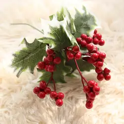 Рождественские ягоды, бобы, паста для свадьбы, сделай сам, рождественские, вечерние, свадебные украшения, искусственный цветок