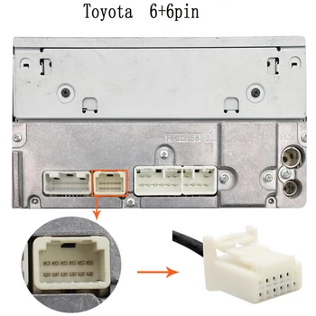 

ABS Adapter Plastic 1Pc For Toyota Camry 6 + 6pin Car MP3 Player Replacement Durable