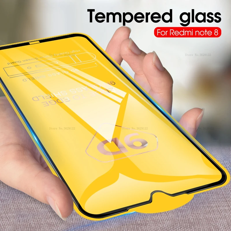 Защитное стекло 9D для Xiaomi Redmi 7 7A Note Pro 8 8A 8T закаленное защиты экрана защитная