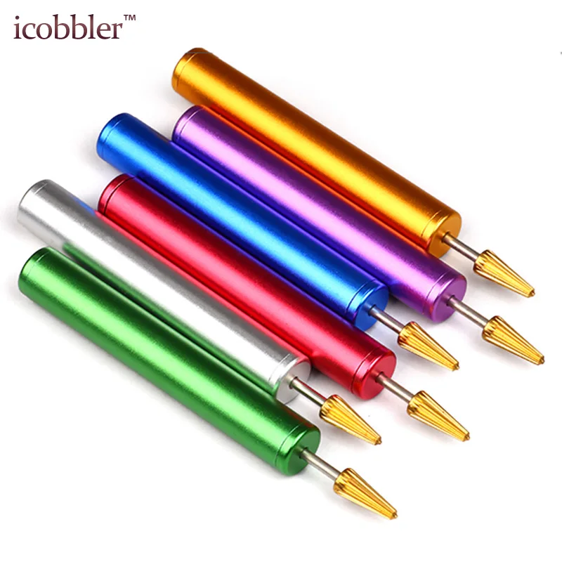 Leather Craft Edge Oil Pen Leather Dye Pen Stainless Steel Brush Brass Head Applicator Paint Roller Tools for Leathercraft DIY