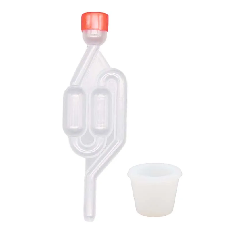 Homebrew Airlock Kit S Type Twin Bubble Airlock and Silicone Carboy Bung For Wine Making and Beer Making Kombucha Pack of 2