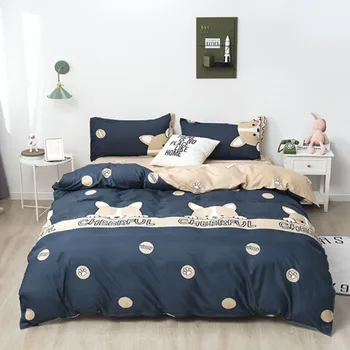 

All size soft cotton summer thin type cute cartoo dog bed bedding sheet pillowcase quilt cover 4pcs sets