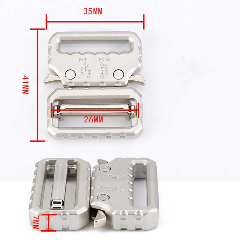 26mm/39mm Schnellverschluss-Metallschnallen für Gurtband DIY Taschen Gepäck Kleidung King Outdoor Zubehör Gurtband – Detail 5