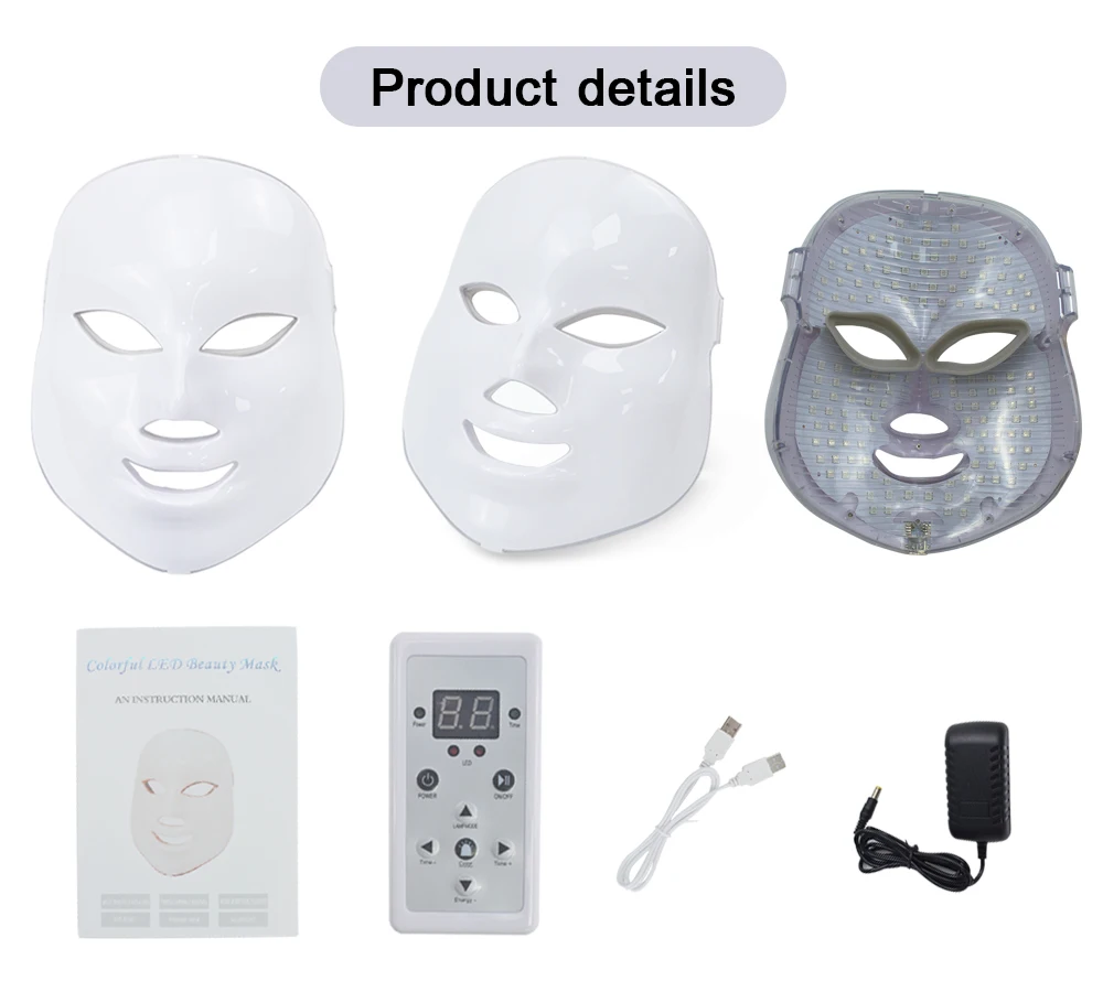 7 colors LED Facial Mask face mask Skin Care beauty Mask Photon Therapy Light Skin Rejuvenation Facial PDT Korean