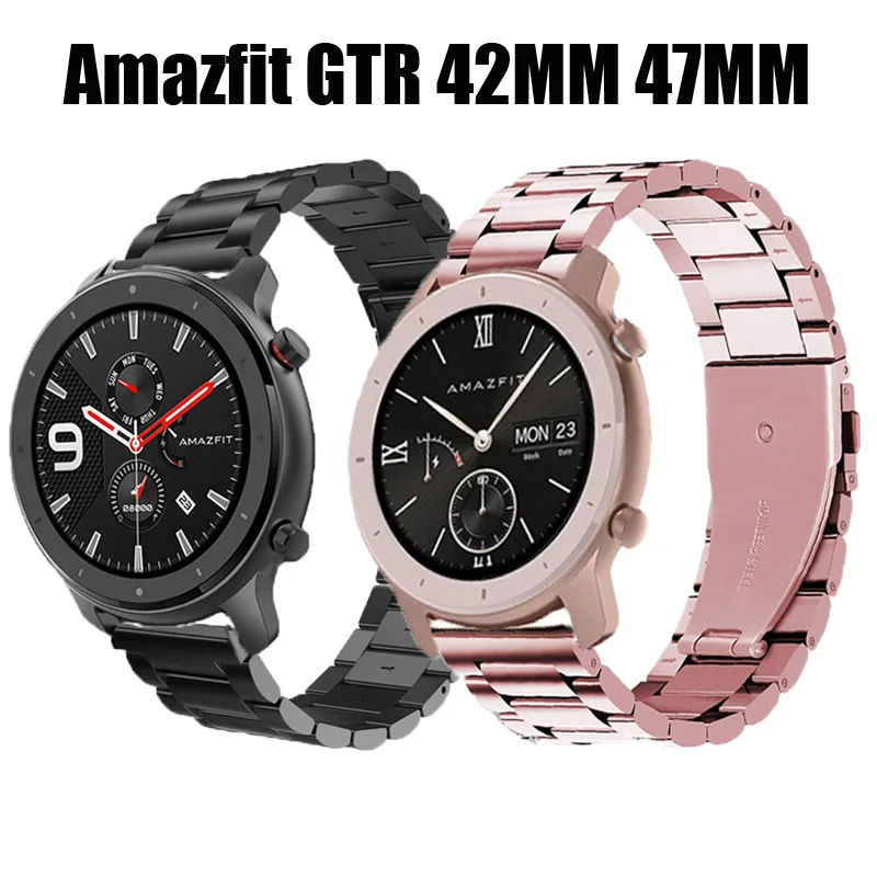 Metal band For Xiaomi Huami Amazfit GTR 47MM Strap Smart Watch stainless steel Wrist belt Bracelet for amazfit gtr 42mm straps |
