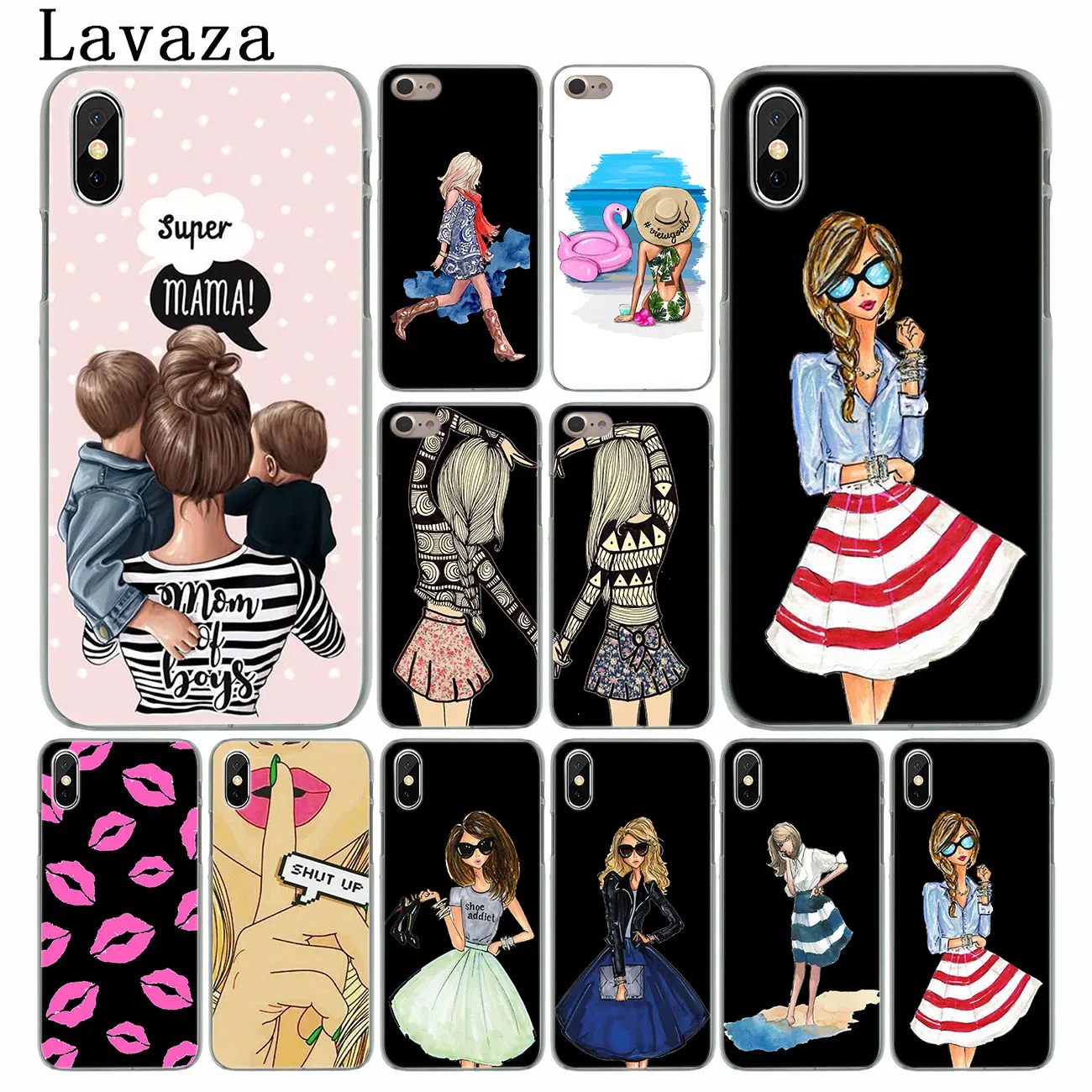 Lavaza Best Friend Shopping girl Hard Phone Case for iPhone XR XS X 11 Pro Max 10 7 8 6 6S 5 5S SE 4S 4 Cover | Мобильные телефоны
