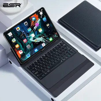 

ESR Bluetooth Wireless Keyboard Case For iPad 12.9 Inch iPad Pro 12.9'' 2019/2018/2017 Smart PU Leather Full Folio Flip Cover
