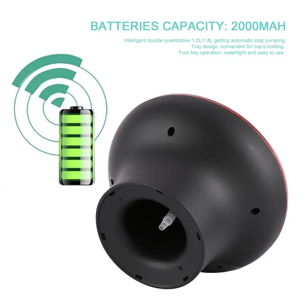 Tray Design Electric Water Dispenser Switch Rechargeable Drinking Water Pump USB Charging Home Drink Dispenser Pump 1.2L/1.8L