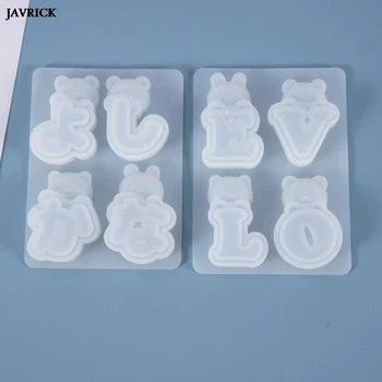 

Bear Letters Crystal Epoxy Resin Mold Japnaese Decoration Casting Silicone Mould DIY Craft Keychain Earrings Jewelry Making Tool