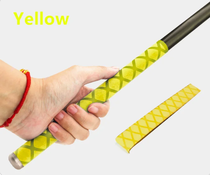 Нескользящая термоусадочные трубки для удочки DIY электрической изоляции 5 видов цветов 1M15/18/20/22/25 мм - Цвет: Yellow