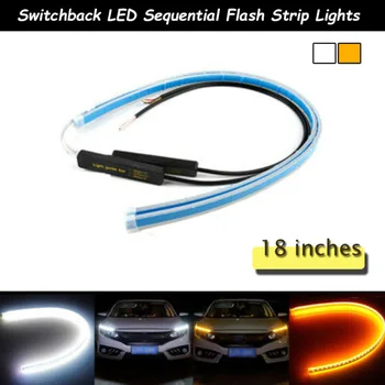

Headlights Strip Lights 45CM DRL Turn Signal SMD 3014 Decoration Lamps