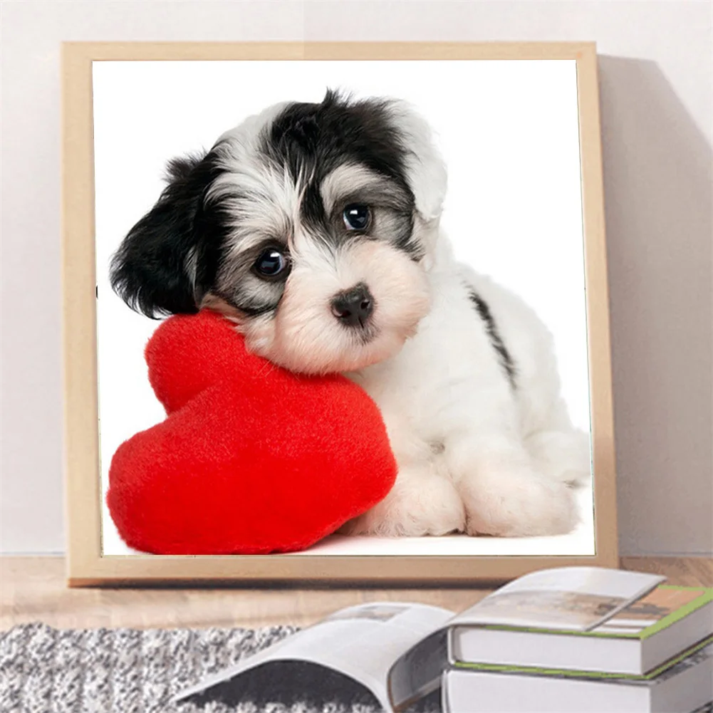 Картина 5D сделай сам с надписью Love Dog | Дом и сад