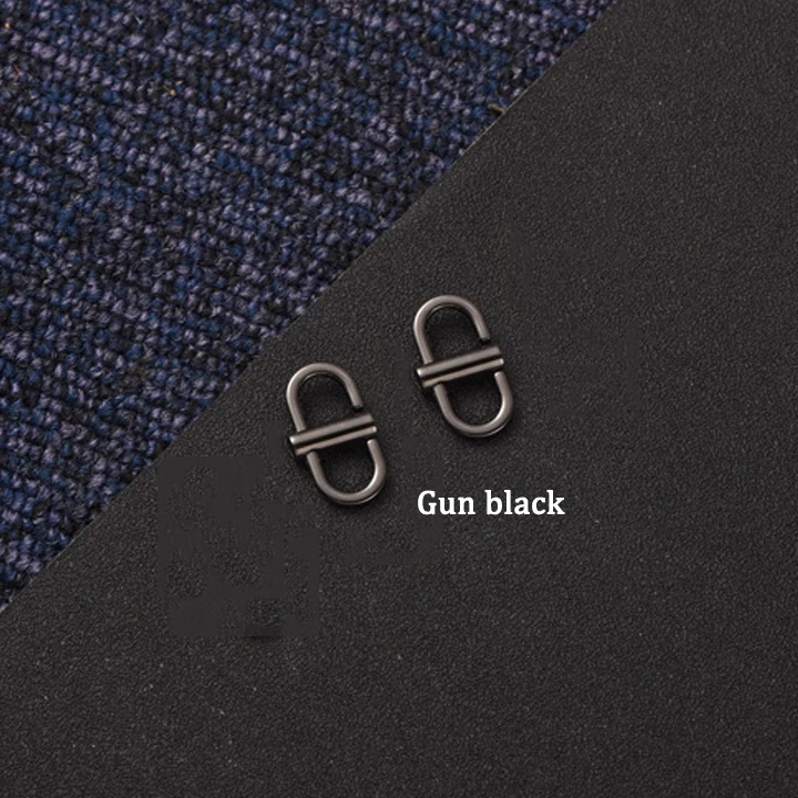 Gun black Аксессуары для сумок BAMADER, 2 шт., ремешок на цепочке, Регулируемая пряжка, металлическая пряжка, аксессуары для сумок, запчасти, Новинка - Цвет: Gun black