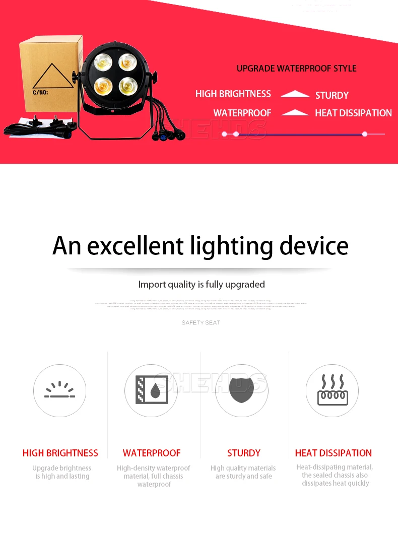 SHEHDS водонепроницаемый Led Par 4x50 Вт Холодный белый точечный светильник ing теплый белый 200 Вт COB Par IP65 DMX вечерние Dj Дискотека Свадебный сценический светильник