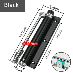 KAK Heavy Duty Aluminum Alloy Automatic Door Closer with Soft Close and Fire - Proof Features (Black)