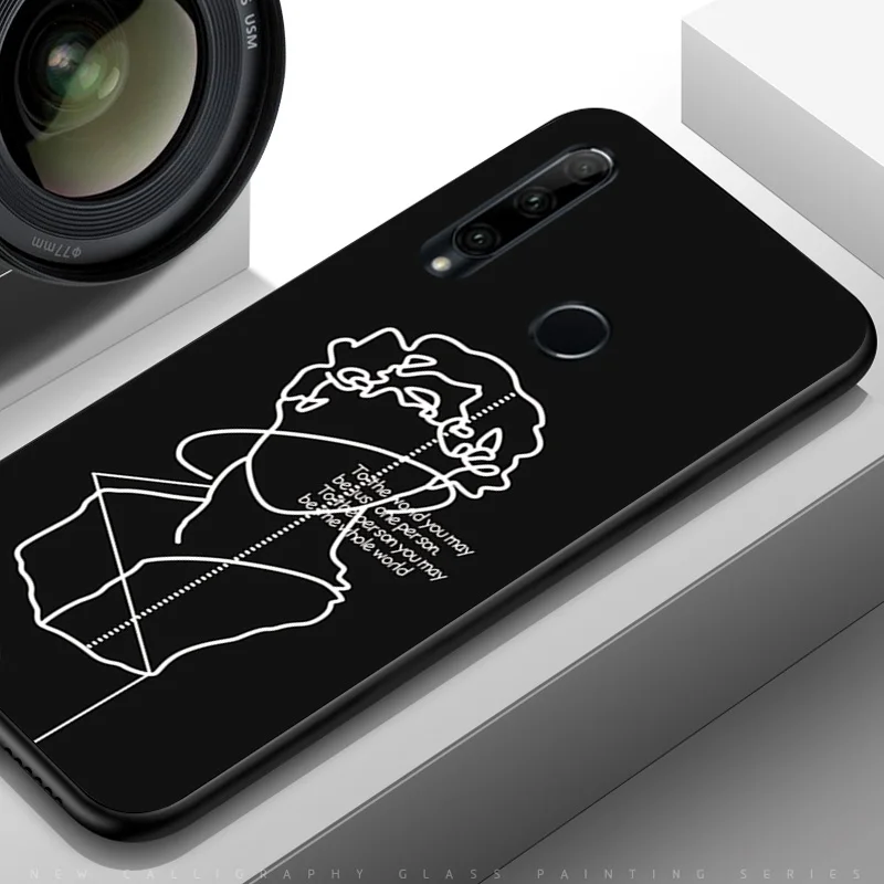 TPUBLK514 Чехол для huawei Honor 10 Lite, черный чехол из ТПУ для Honor 10 10i Universe, чехол для телефона, защитный бампер на Honor 10i - Цвет: TPUBLK514