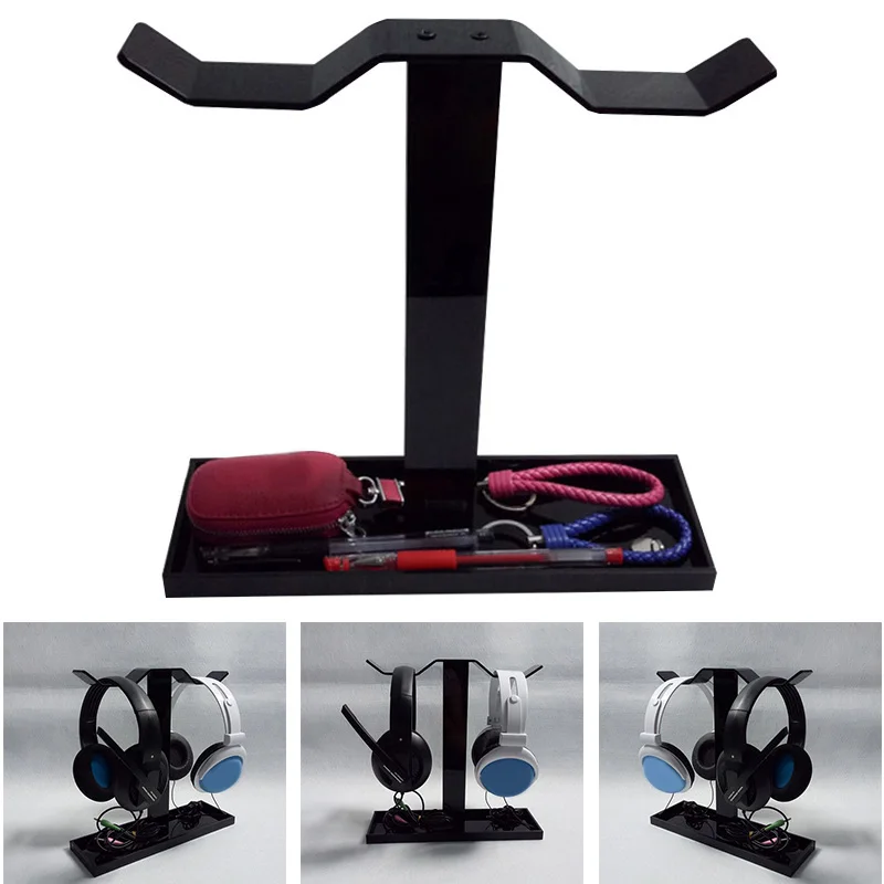 Hot Sale Headphone Stand Acrylic Dual Balance Headset Stand Gaming Headset Holder Mount