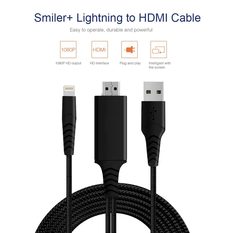 HDMI кабель адаптер 1080P HDTV цифровой AV Кабель-адаптер совместимый Смартфон проектор