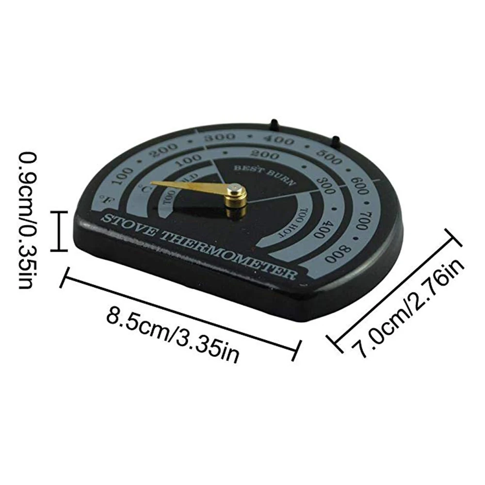 Магнитный термометр для печи с подогревом для дровяного бревна, горелка для камина, вентилятор, термометр с большим дисплеем