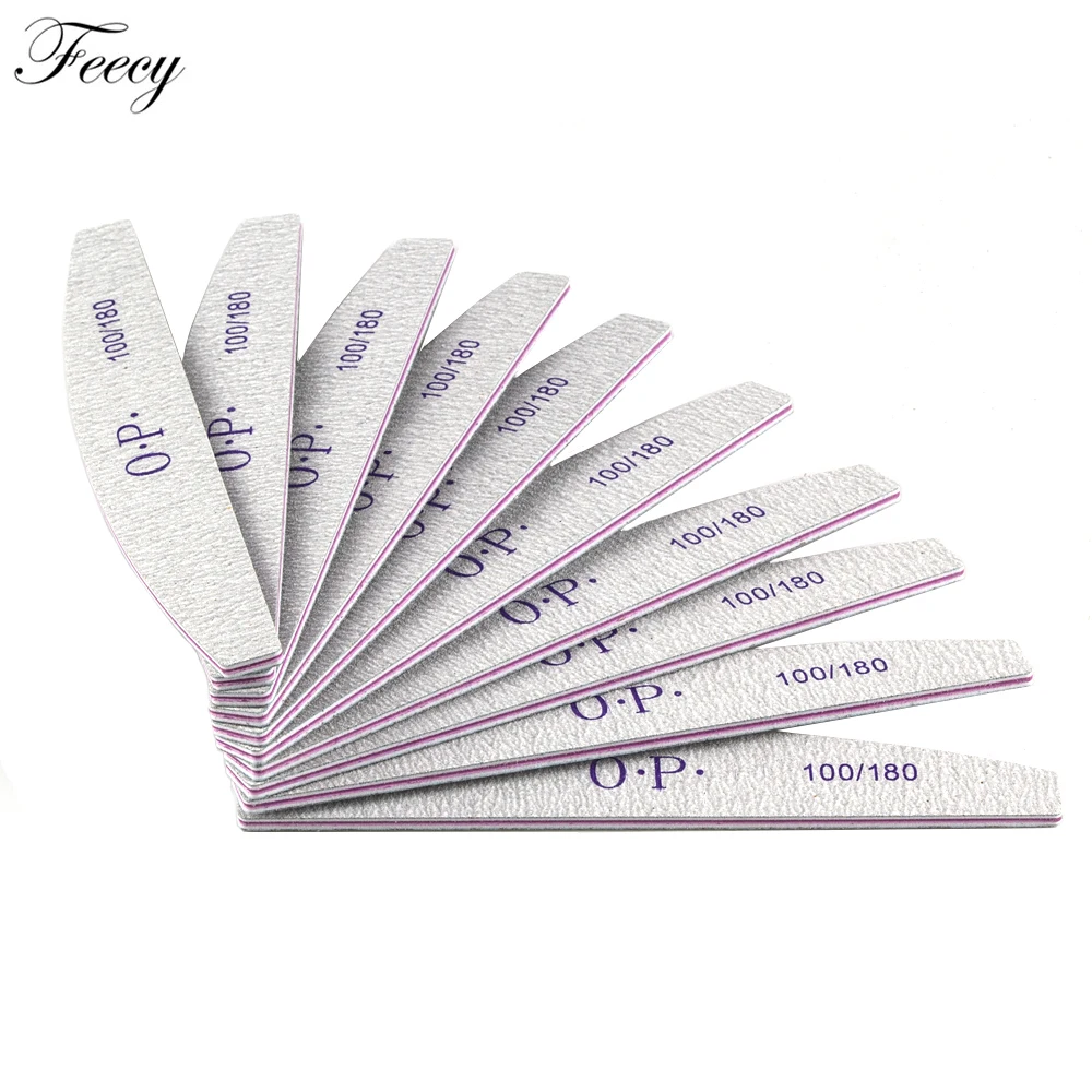 

50Pcs/Lot 100/180 Nail File Sanding UV Gel Polish Manicure Sandpaper Nail Buffers Block File Pedicure Sanding Nail Art Tool