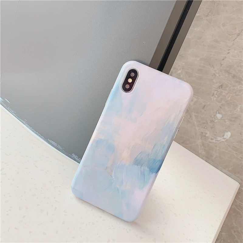 Градиент цвета конфеты мраморный футляр с камнями для iphone XS Max чехол для телефона для iphone 11promax 7 8 Plus 6 X XR задняя крышка с кольцом