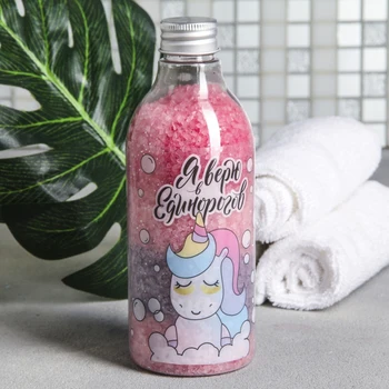 

Bath salt "I believe in unicorns", with vanilla scent, 500 g