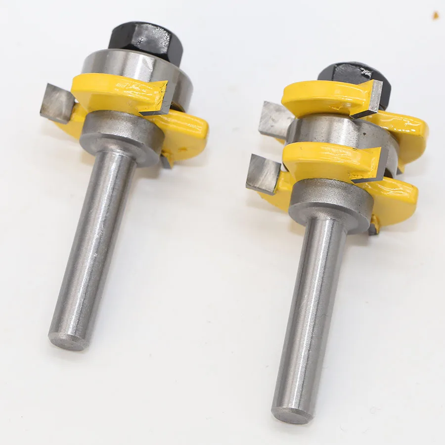 2 Bit Tongue and Groove Router Set Wood Milling Cutter flooring knife 8mm Shank|Фреза| |