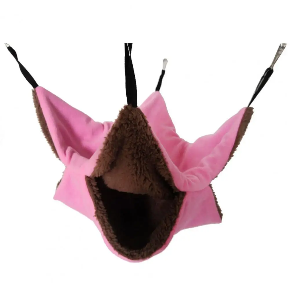 Double Layer Small Pet Hamster Cage Hammock Sleeping Bag House Swing Hanging Bed Animal Safe And Comfortable Rest Nest | Дом и сад