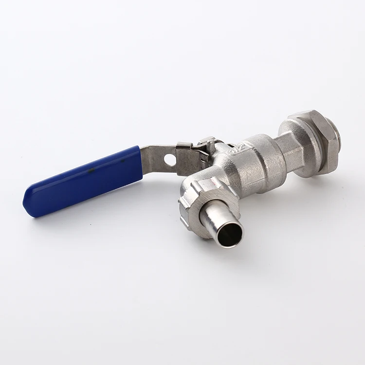 Stainless Steel Ball Valve-1/2 Inch Weldless Bulkhead Bibcock for Building Home Brew Kettle/Mash Tun