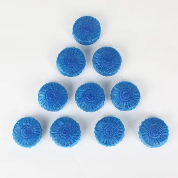 

10pcs Toilet Bowl Cleaner Tablets Antibacterial Cleaning Tab Blue Bubble For Bathroom DC112
