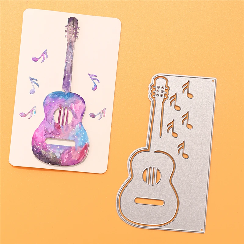 Eastsahpe Guitar Music Metal Cutting Dies Border Edge Scrapbooking New Craft Dies Embossing Stencil Card Making Decoration