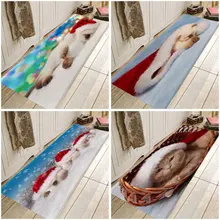 Принтом в виде рождественского кота коврик Рождественский подарок коврики для прихожей и коврики для Спальня Гостиная коврик для кухни, ванной, Противоскользящие коврики