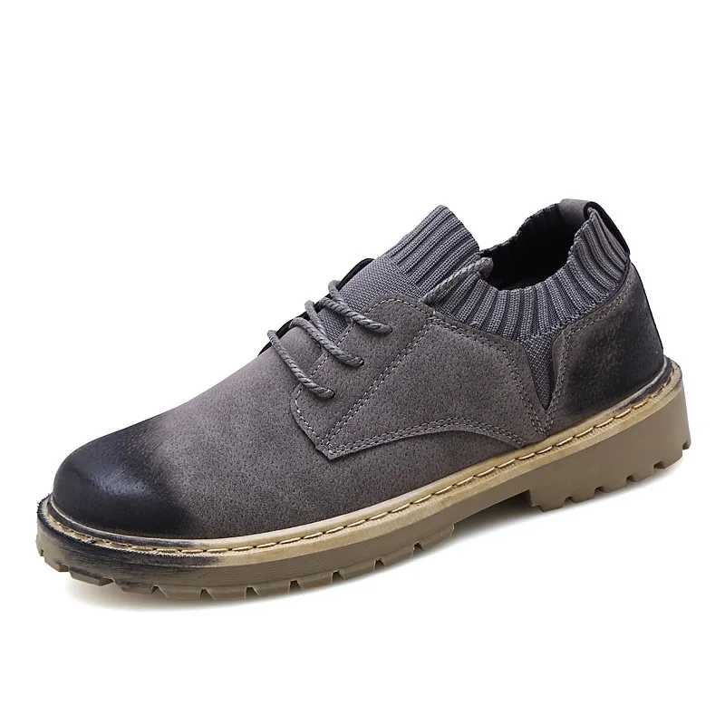 Gray Мужская повседневная обувь; Новинка; стильные носки; Zapato; модная дышащая обувь; Низкие классические мужские кроссовки; Hombres De Arranque - Цвет: Gray
