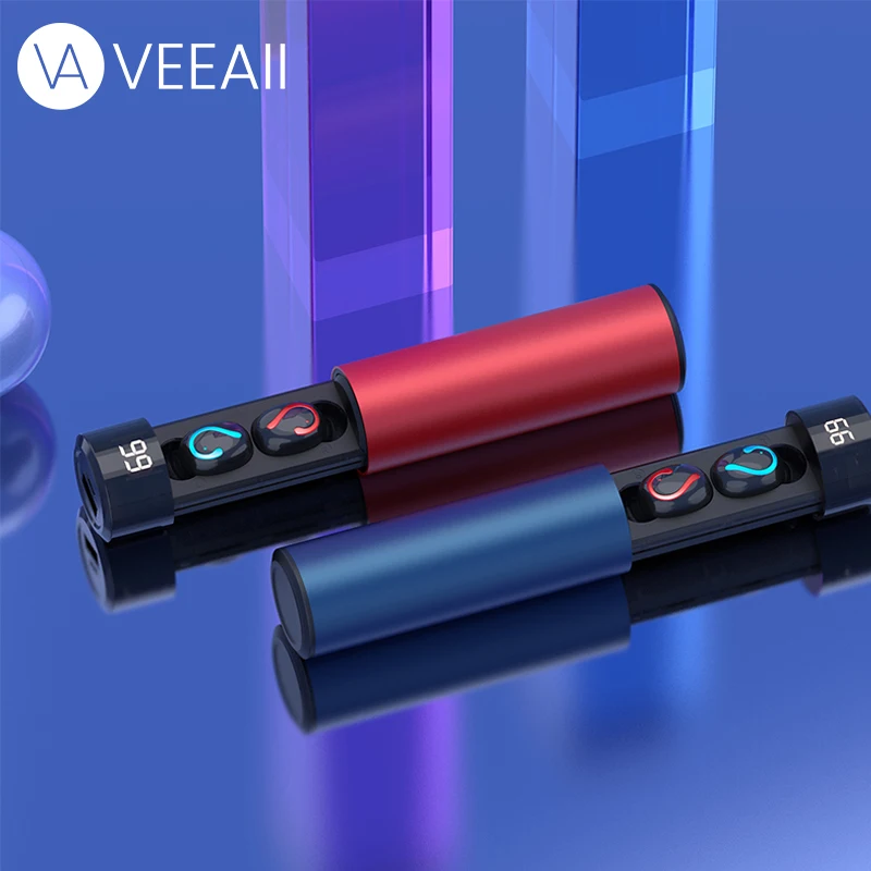 

VEEAII TWS 5.0 Wireless Bluetooth Earphone Sport Music Stereo Earbuds Headset Earphone Waterproof Charging Box Power Display