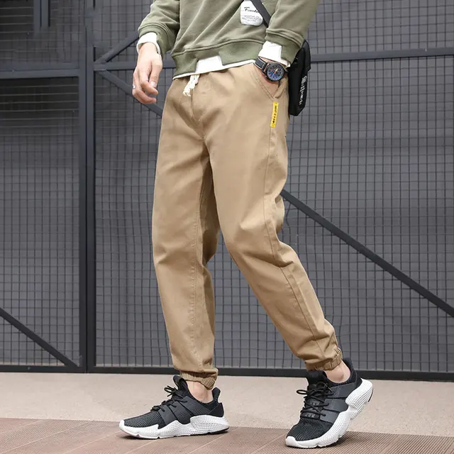 Japanese Fashion Men Jeans Green Khaki 