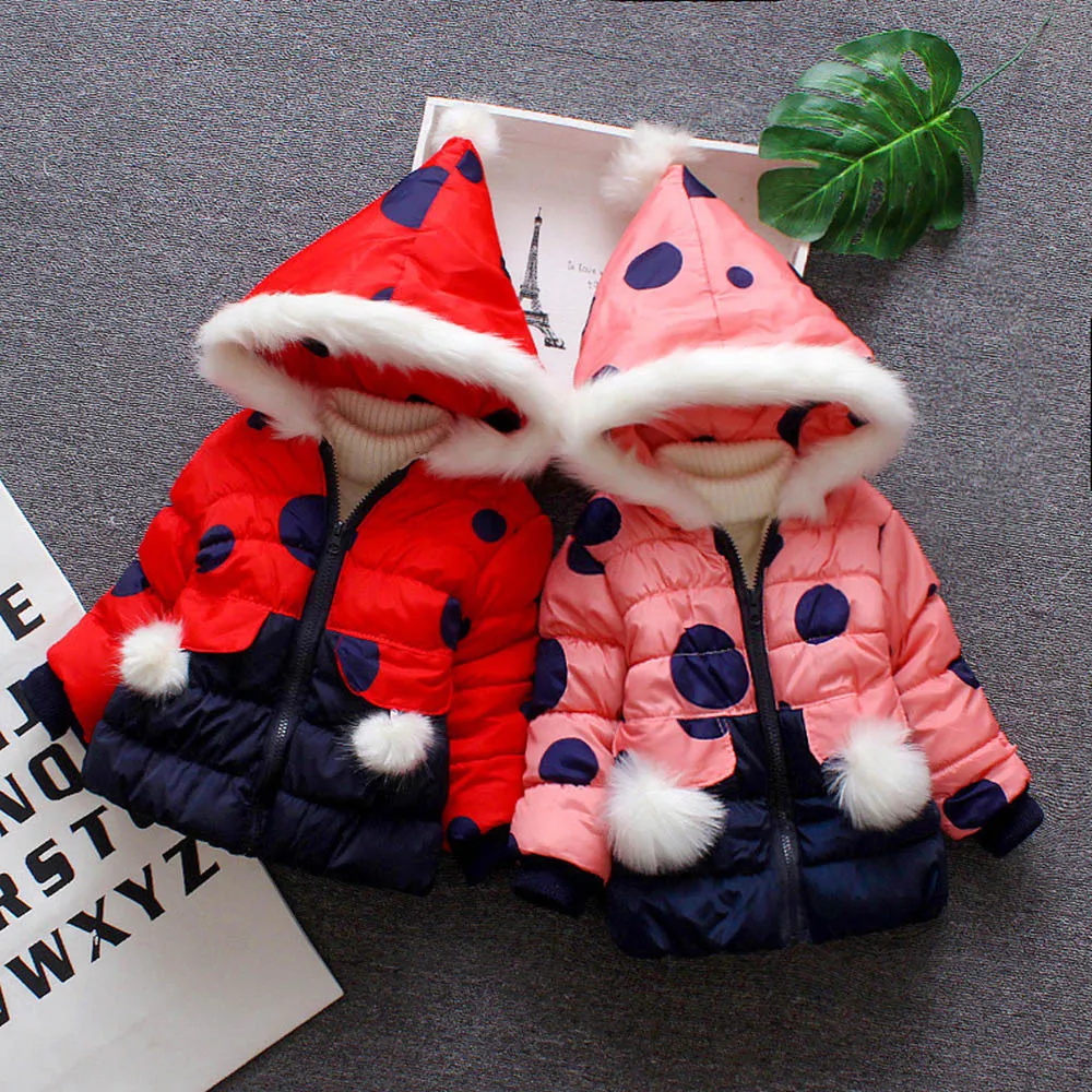 

New Infant Kids Boys Girls Long Sleeve Winter Warm Cartoon Coat Toddler Baby Thick Hooded Cloak Jacket Outerwear Fashion Clothes