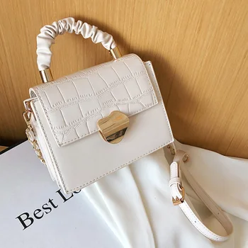 

Mini Cross-Body Mini Bag Women Crocodile Bag Pleated Handbag 2020 New Style Shoulder Bag