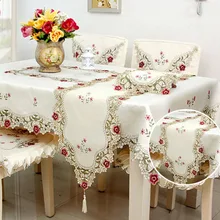Countryside Style Embroidered Table Cloth Waterproof Oilproof Dustproof Table Cover Lace Hollow Hem Rectangle Tablecloth Tapetes Countryside Style Embroidered Table Cloth Waterproof Oilproof Dustproof Table Cover Lace Hollow Hem Rectangle Tablecloth Tapetes