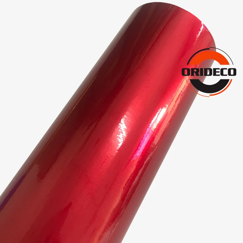 red glossy metallic vinyl wraps car vinyl film 1