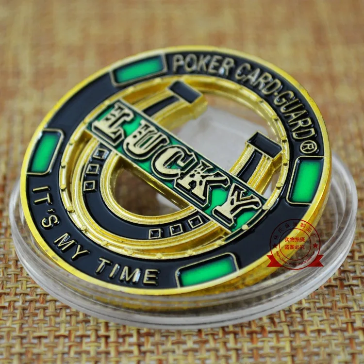 America Challenges Hollow out Chips Props Poker Card Guard LUCKY Commemorative Coins Color Baking Varnish Metal Souvenir Medal-0