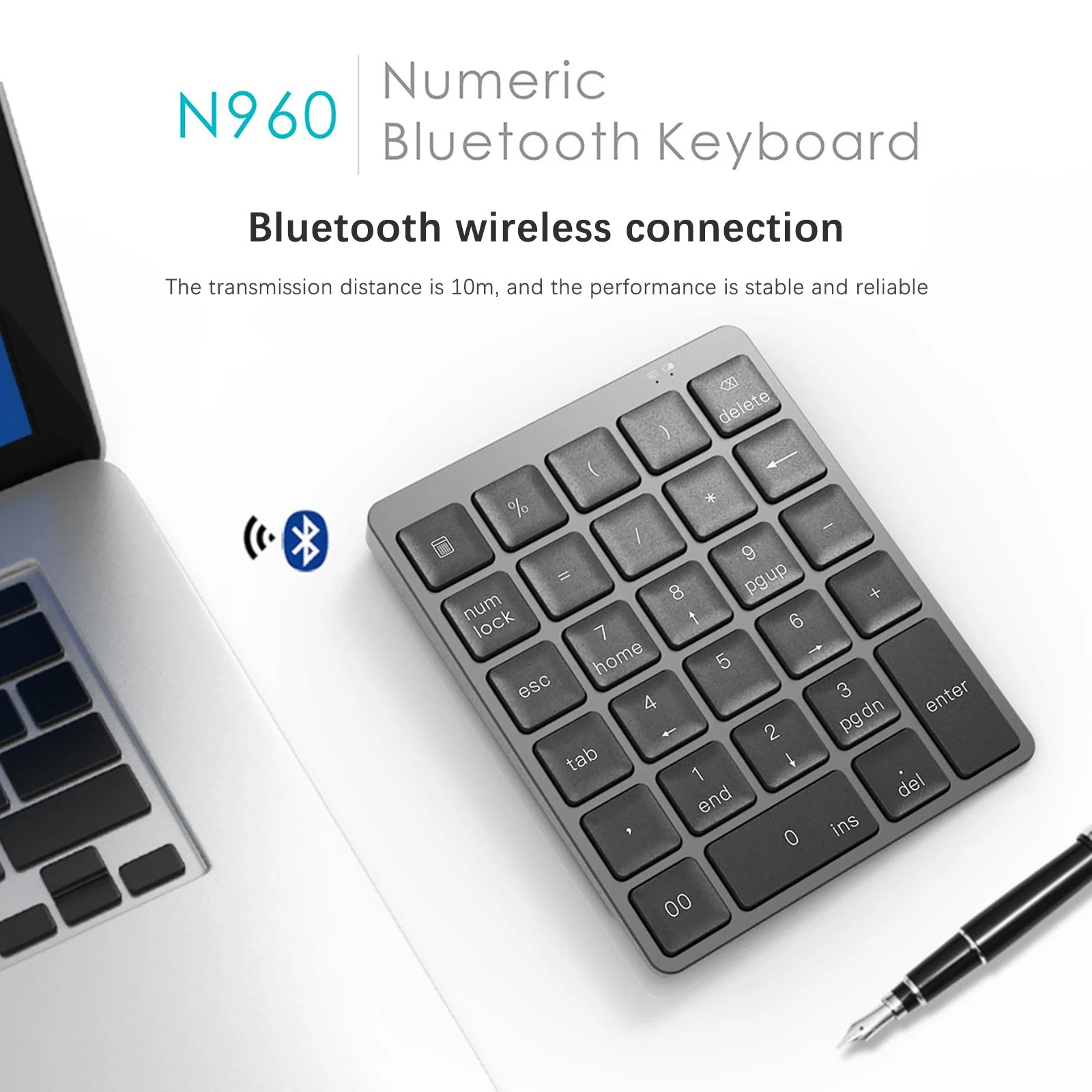 Bluetooth Draadloze Toetsenbord Numeriek Oplaadbare 28Key Nummer Pad Voor Pc Tablet Laptop Desktop Office Numeriek Toetsenbord|Toetsenborden| - AliExpress